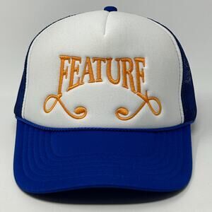 Feature Trucker Hat Baseball Cap Streetwear Sneaker Culture Mesh Snapback Blue